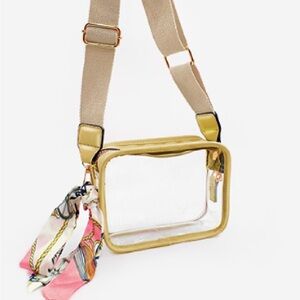 Clear Crossbody Bag - Gold